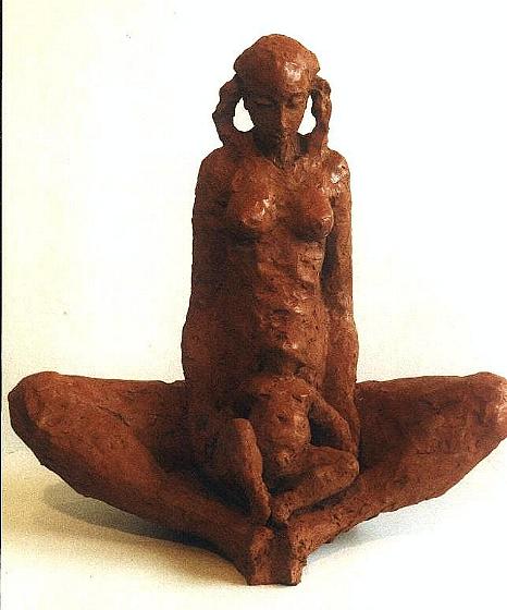 sculptor aubron eva terre cuite 