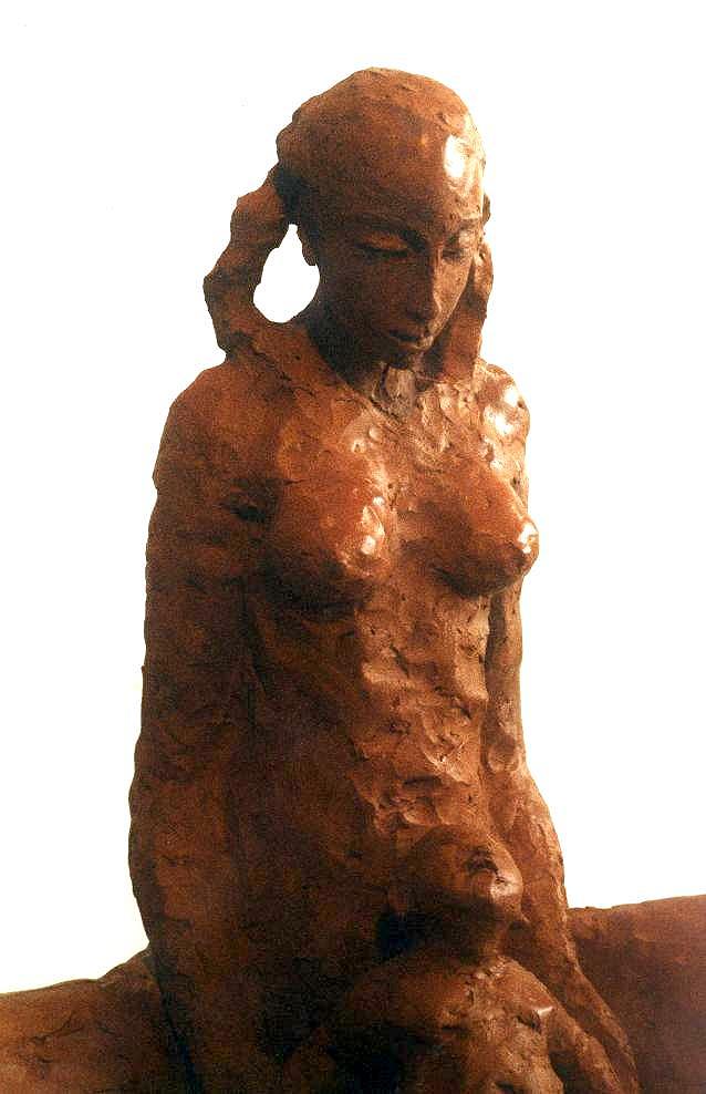 sculpteurs aubron eva terre cuite unique